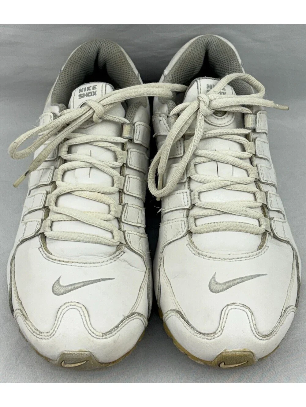 Nike Shox NZ SI Plus GS White Neutral Grey 317929-106 Youth Size 5.5Y